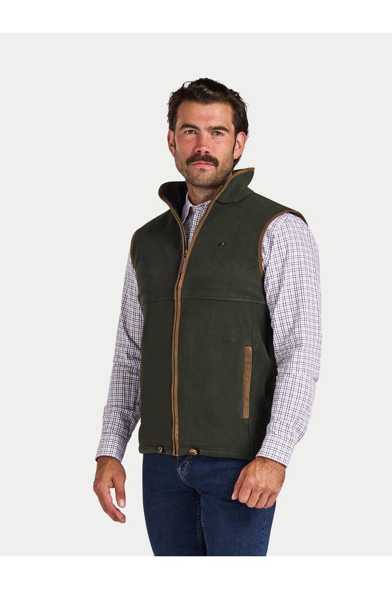 Fleece Gilet, Main, color, Forest