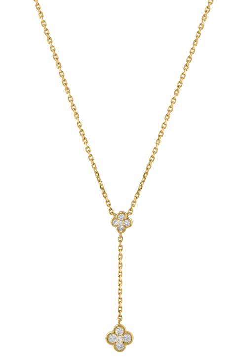 Diamond Clover Y-Necklace