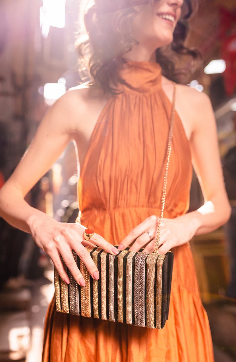 Simitri Etoile Clutch, Alternate, color, Metallic