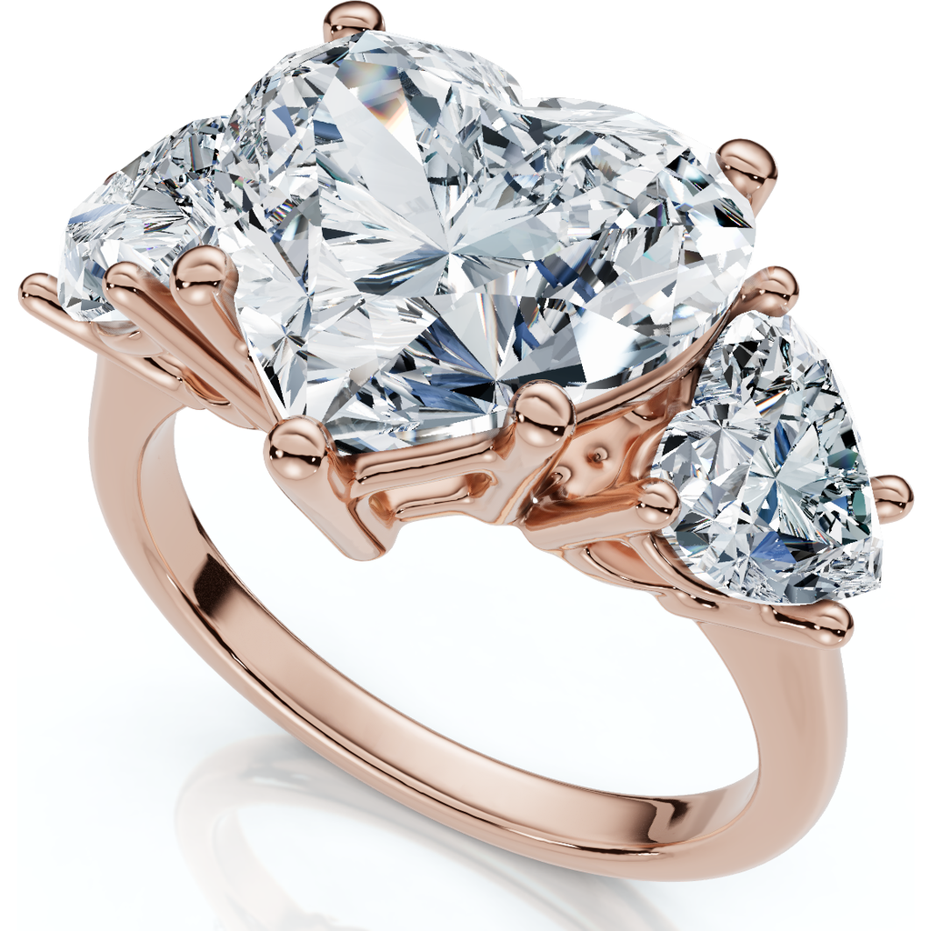 Bliss Diamond Certified 5ct Heart Shape Diamond Engagement Ring 14k Gold Or Platinum Lab Grown In 14k Rose Gold