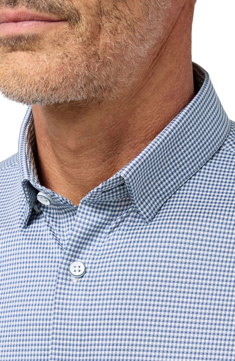 Mizzen+Main Halyard Short Sleeve Performance Button-Up Shirt, Alternate, color, Coastal Fjord Peter Gingham