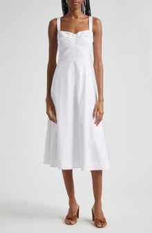 Veronica Beard Aila Cotton Blend Midi Sundress