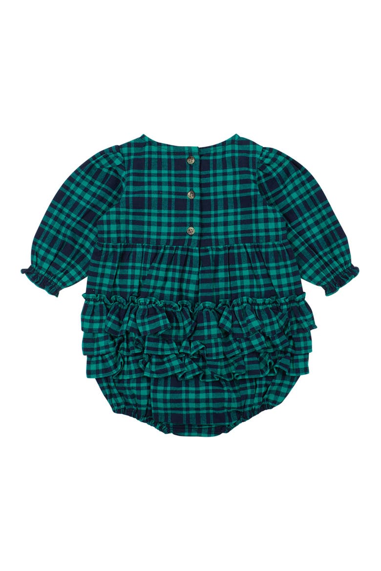 Baby Girls Woven Long Sleeve Bubble Romper, Alternate, color, Hayden Plaid