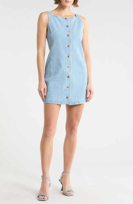 WAYF Sleeveless Denim Dress