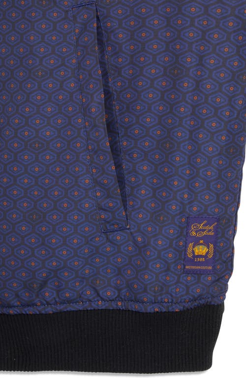 Scotch & Soda Reversible Bomber Jacket In Black