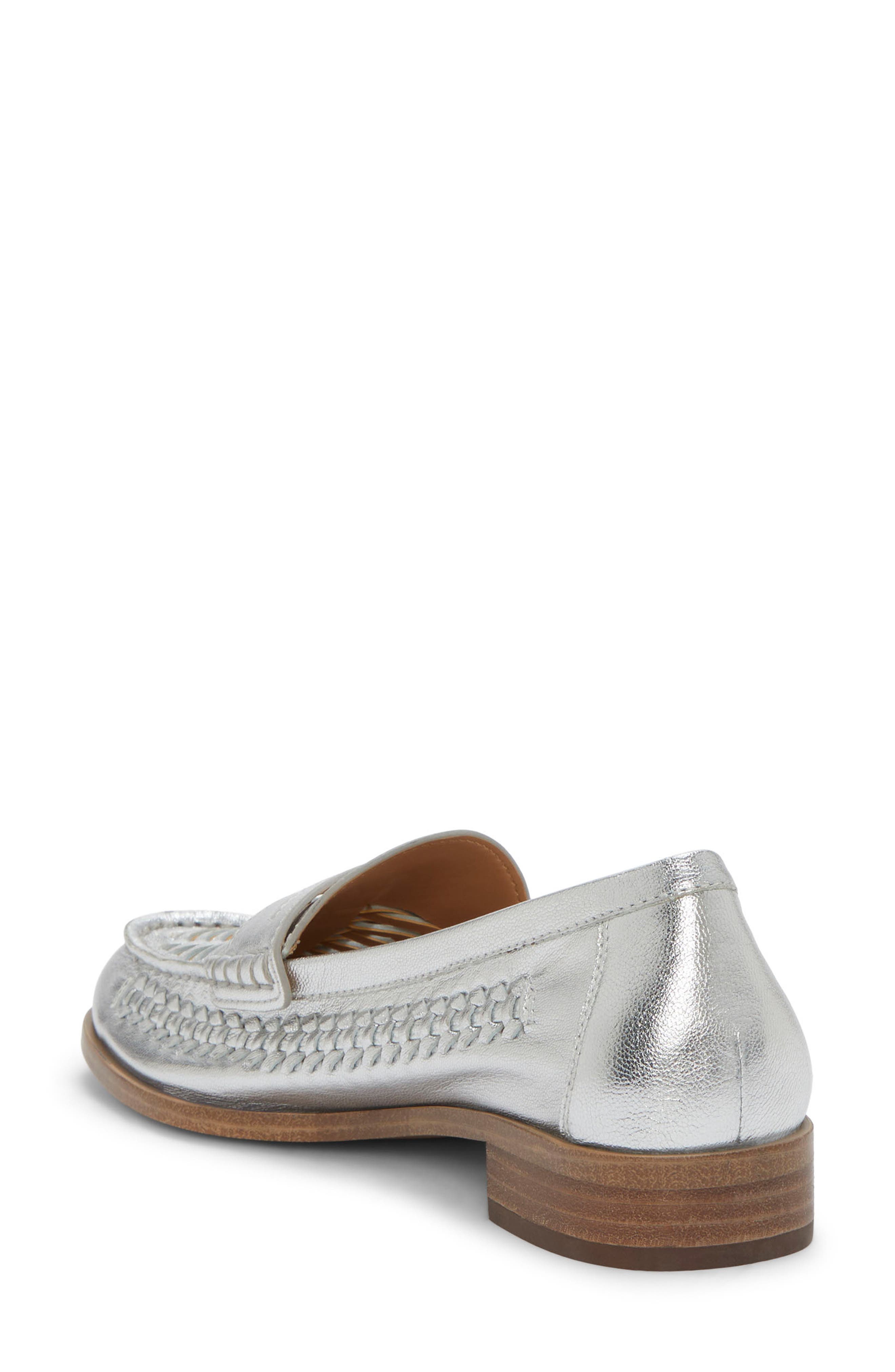 Calie Penny Loafer, Alternate, color, SILVER