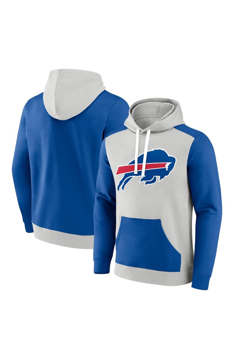 FANATICS Men's Fanatics Silver/Royal Buffalo Bills Big & Tall Team Fleece Pullover Hoodie, Alternate, color, Silver
