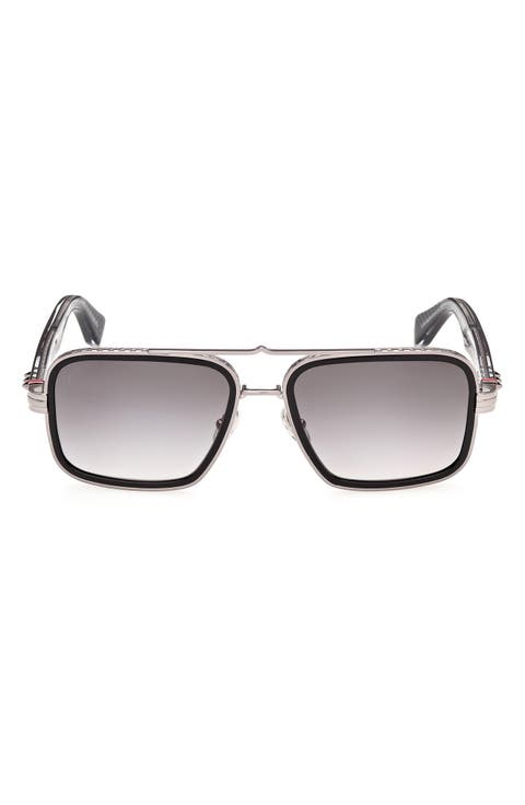 57mm Gradient Square Sunglasses