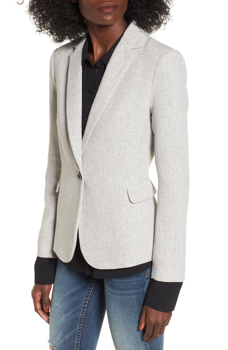 Mural Herringbone Blazer, Alternate, color,