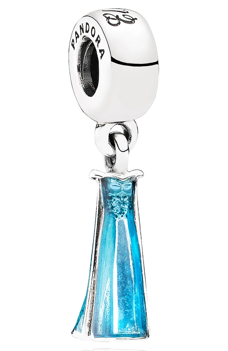 PANDORA Disney Elsa's Dress Dangle Charm, Main, color, 