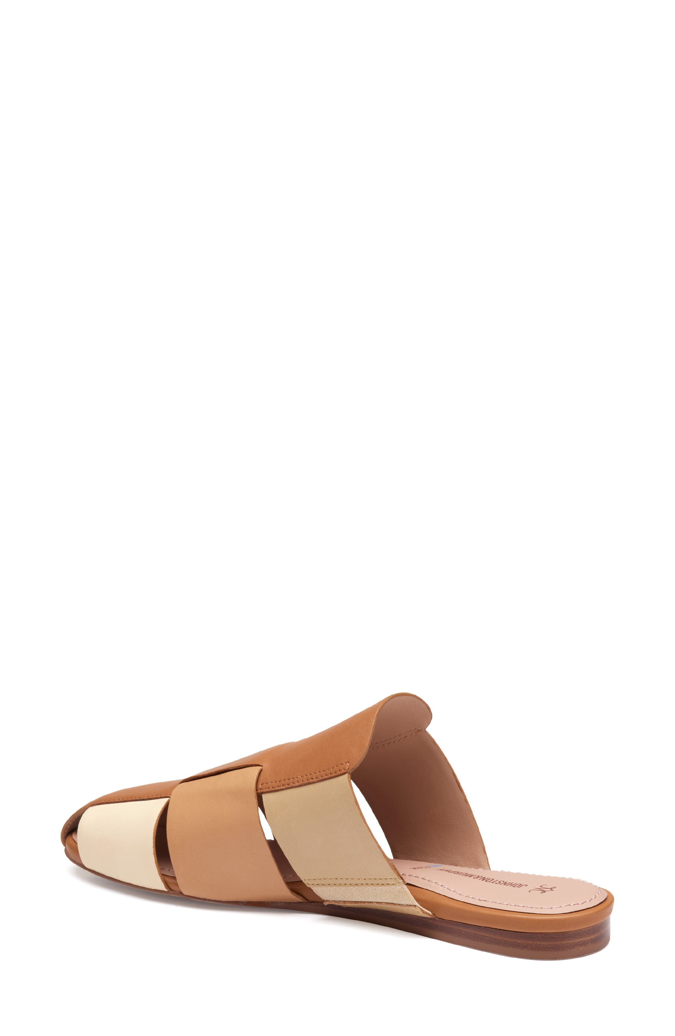 Johnston & Murphy Claire Leather Fisherman Mule Sandal, Alternate, color, Tan Multi Nappa Leather