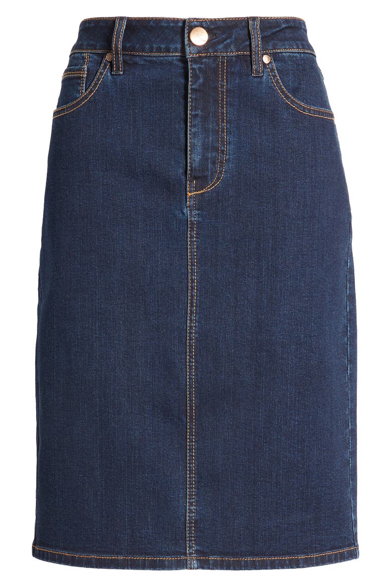 High Waist Denim Skirt, Alternate, color, SAFIA