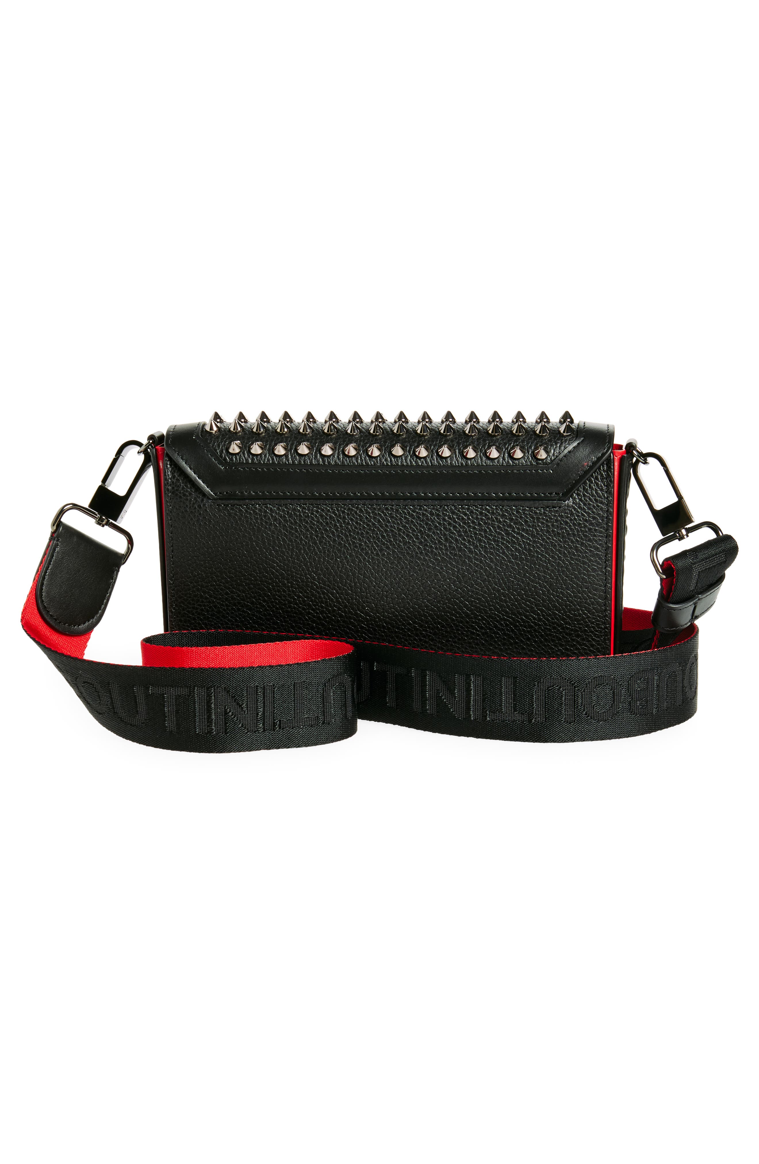 Christian Louboutin Funky Empire Leather Wallet on a Strap, Alternate, color, 