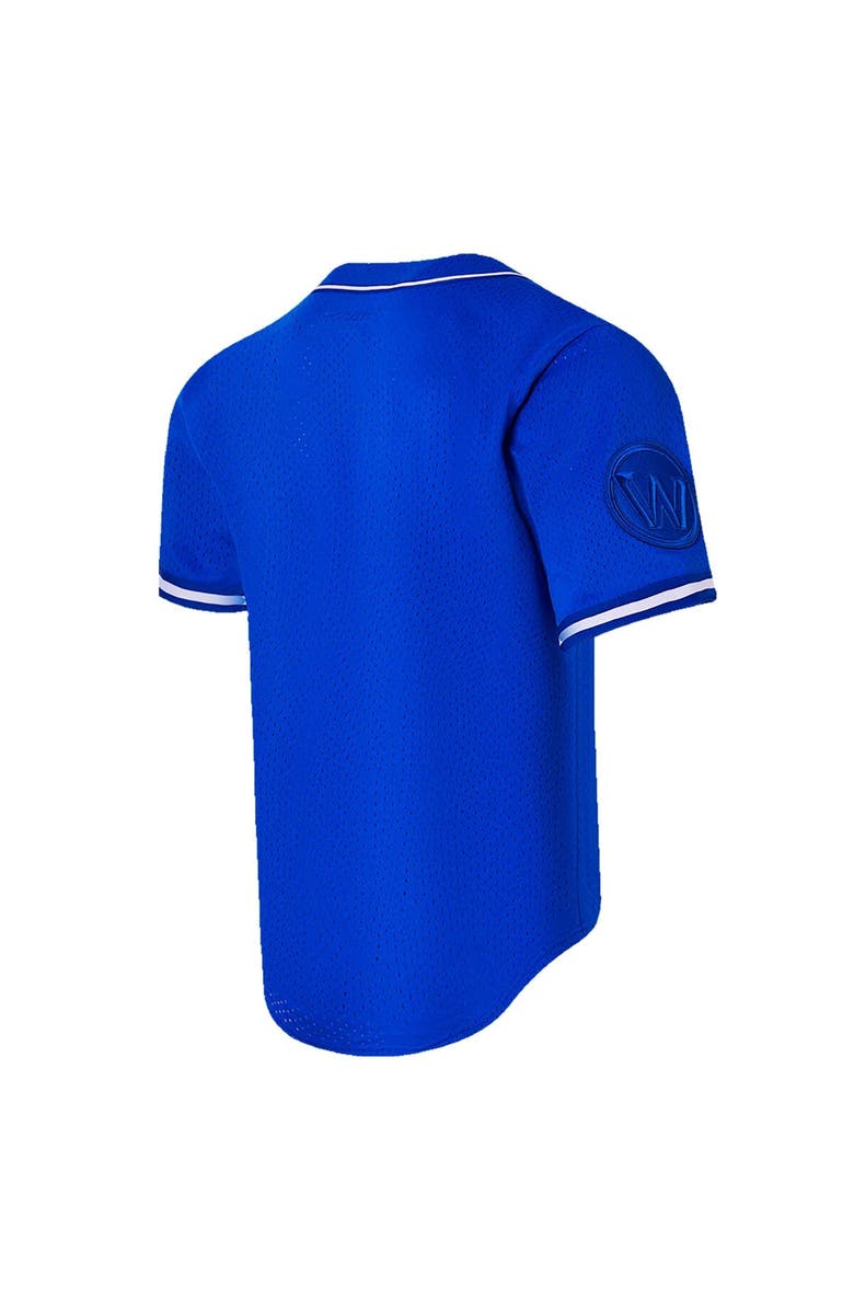 PRO STANDARD Men's Pro Standard Stephen Curry Royal Golden State Warriors Triple Tonal Mesh Button-Up Top, Alternate, color, Royal