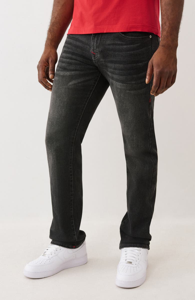 True Religion Ricky Straight Leg Jeans, Alternate, color, Grey Smoky Mist