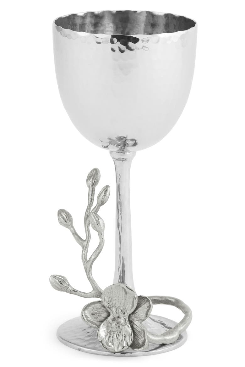 White Orchid Kiddush Cup, Main, color, SILVER