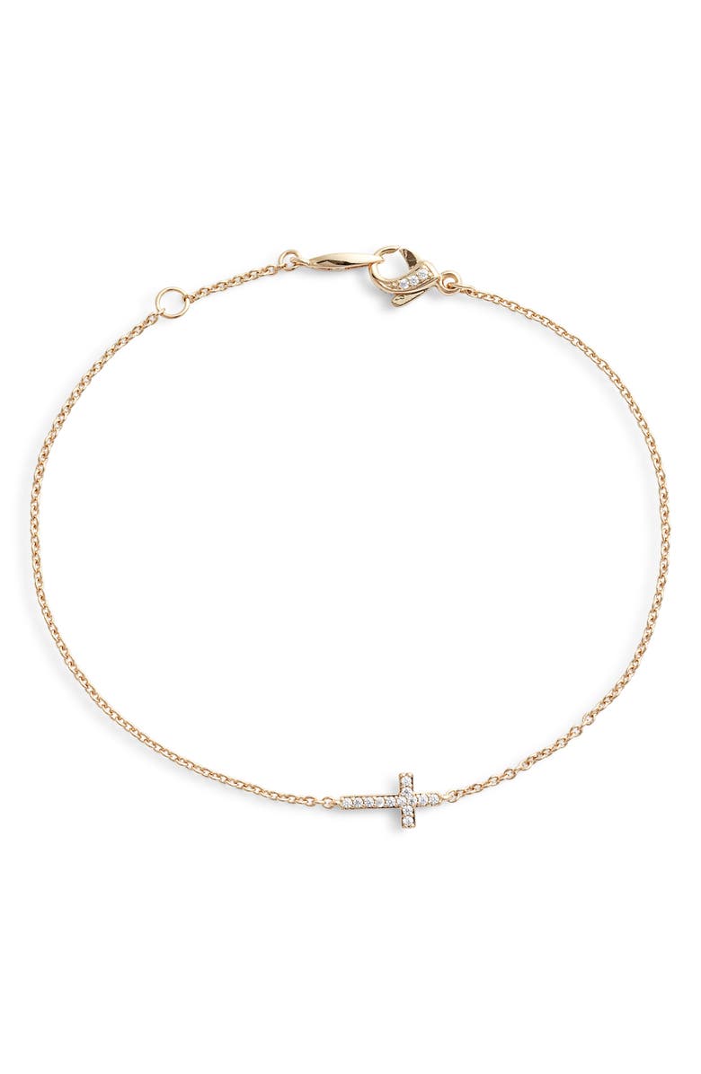 Nadri Cross Chain Bracelet, Main, color, 