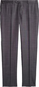 Canali Regular Fit Plaid Wool Pants