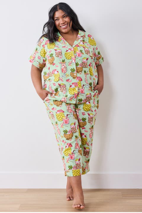 Short Sleeve Top & Cropped Pants Set