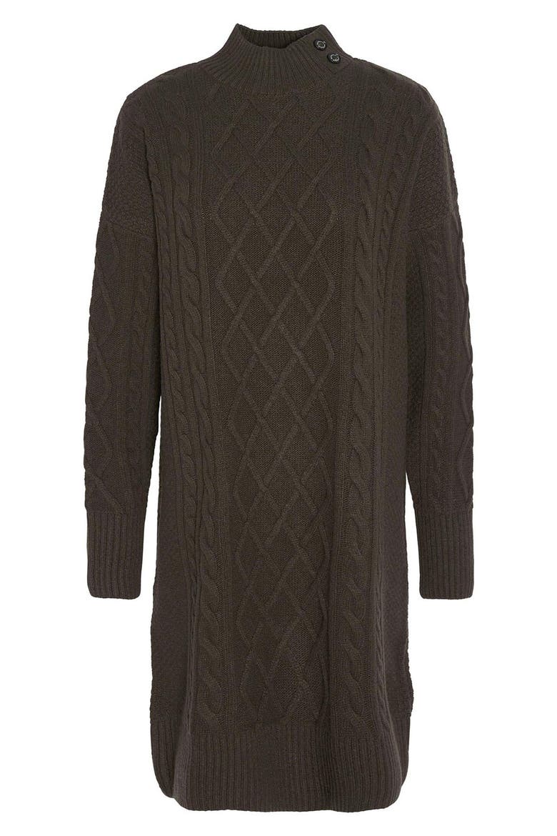 Clarence Long Sleeve Wool Blend Sweater Dress, Alternate, color, OLIVE GREEN