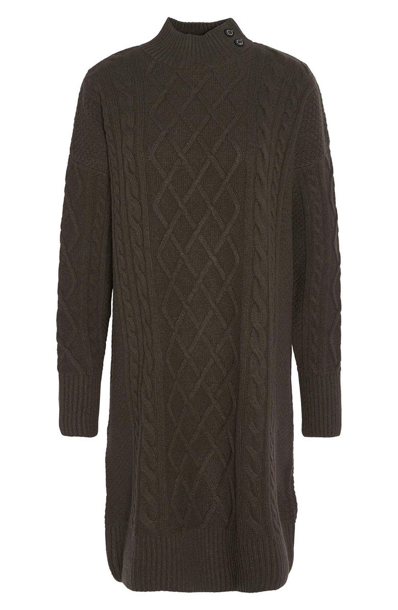 Barbour Clarence Long Sleeve Wool Blend Sweater Dress, Alternate, color, Olive Green