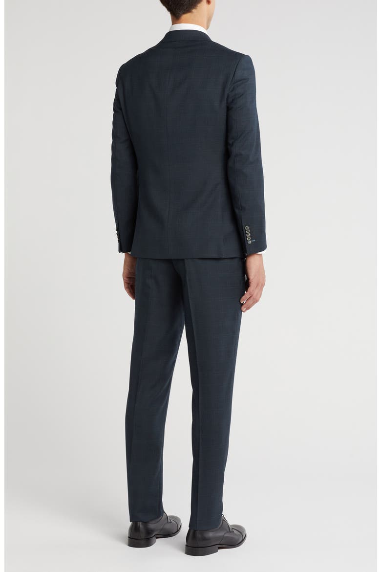 Two-Button Flat Front Suit, Alternate, color, GREEN