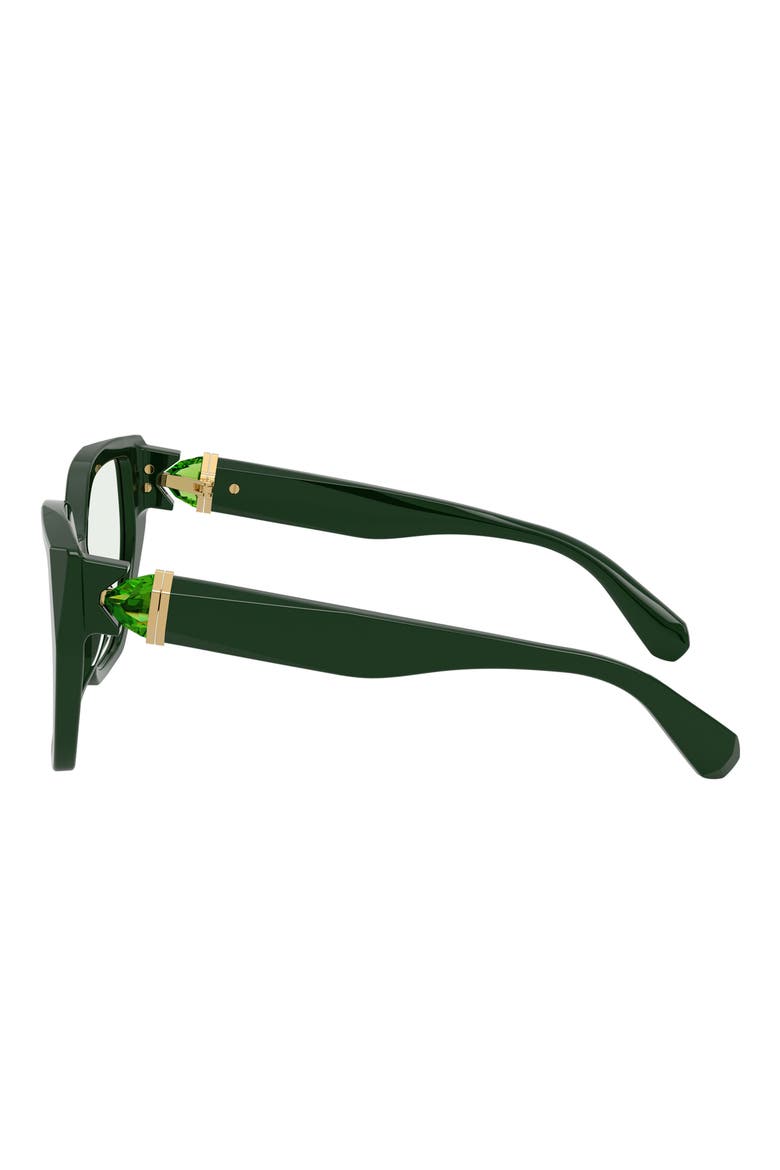 56mm Irregular Sunglasses, Alternate, color, DARK GREEN / TRANSITION GREEN