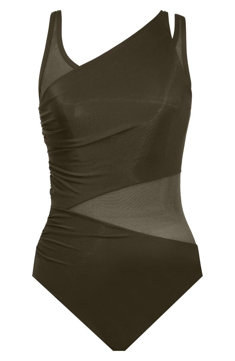 Miraclesuit<sup>®</sup> Illusionist Azura Underwire One-Piece Swimsuit, Alternate, color, Nori