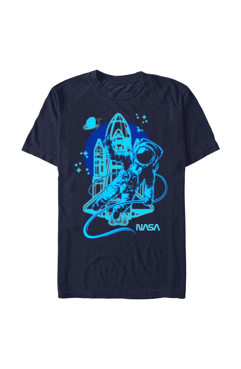 NASA Men's NASA Astronaut Victory Sign Graphic T-Shirt, Main, color, Navy Blue