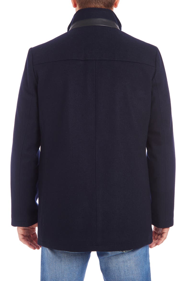 Short Wool Blend Car Coat, Alternate, color, NAVY