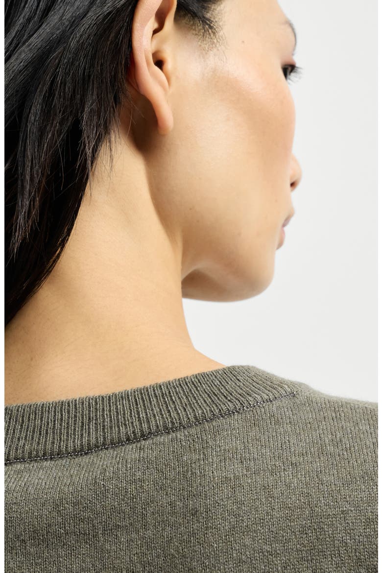 Cashmere sweater with monili, Alternate, color, Origano