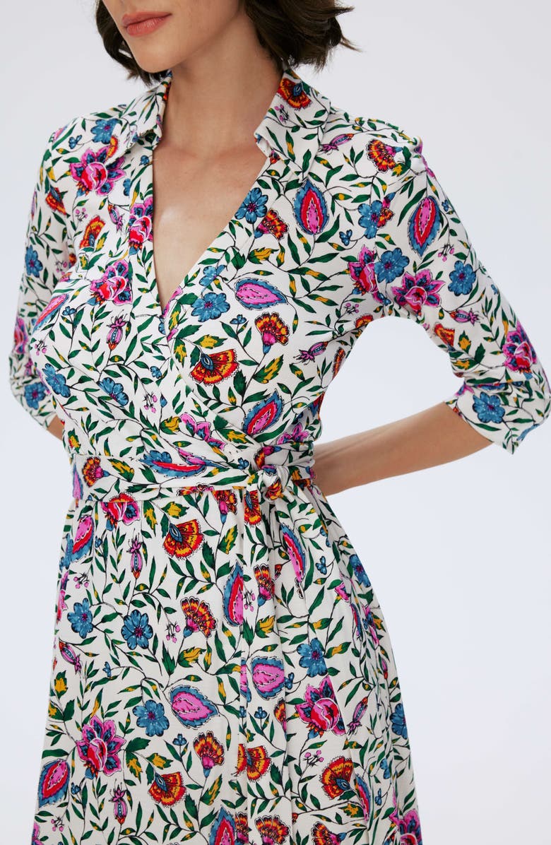 DVF Abigail Silk Wrap Maxi Dress, Alternate, color,