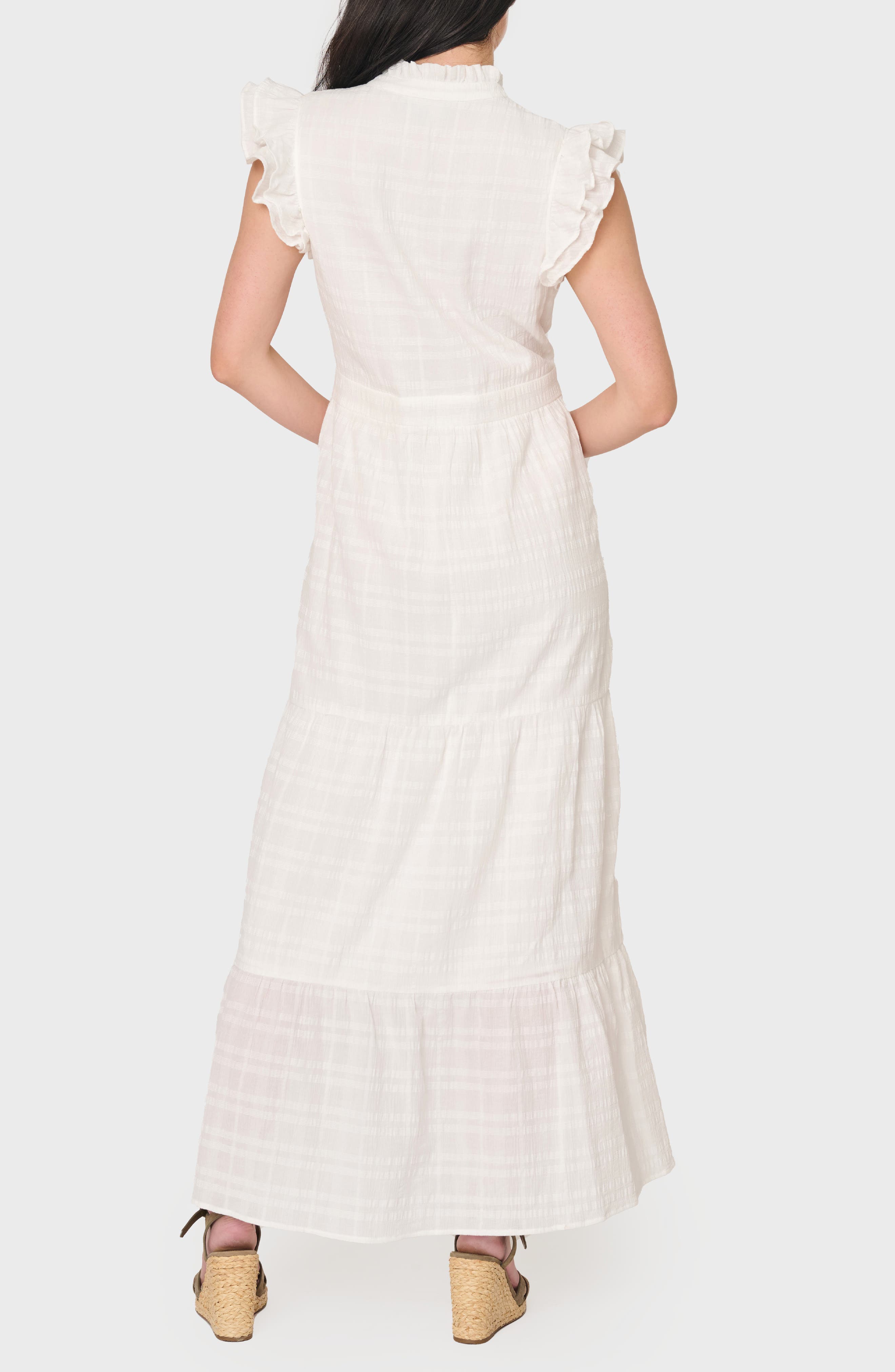 Flutter Sleeve Cotton Maxi Dress - image 2