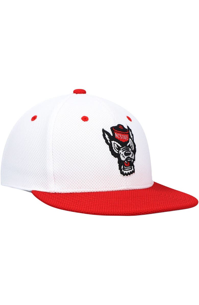 adidas Men's adidas White NC State Wolfpack On-Field Baseball Fitted Hat, Alternate, color, White