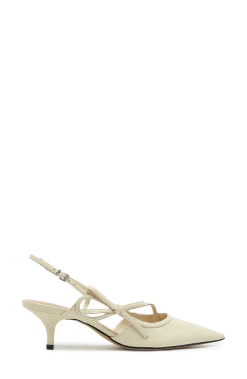 Arezzo Tessa Pointed Toe Slingback Pump In White