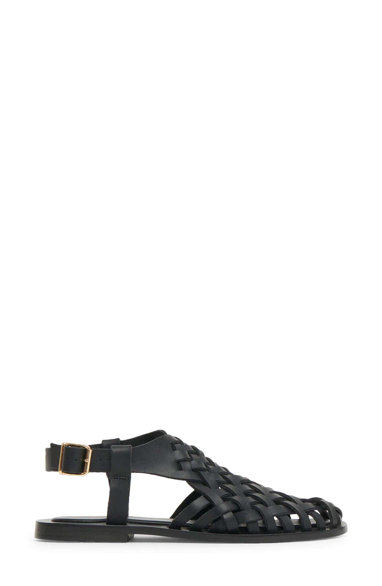 Mansur Gavriel Slingback Woven Sandal, Alternate, color, Black/ Black