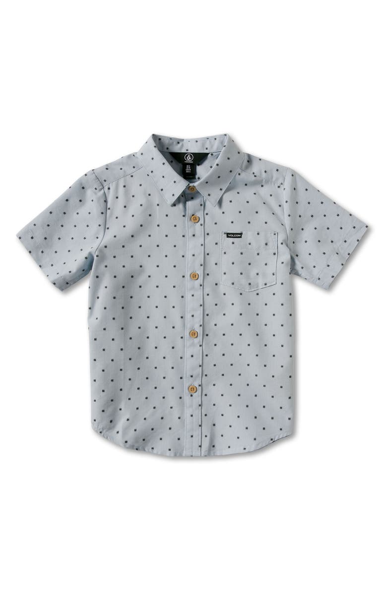 Volcom Kids' Palisade Dobby Short Sleeve Shirt, Main, color, 