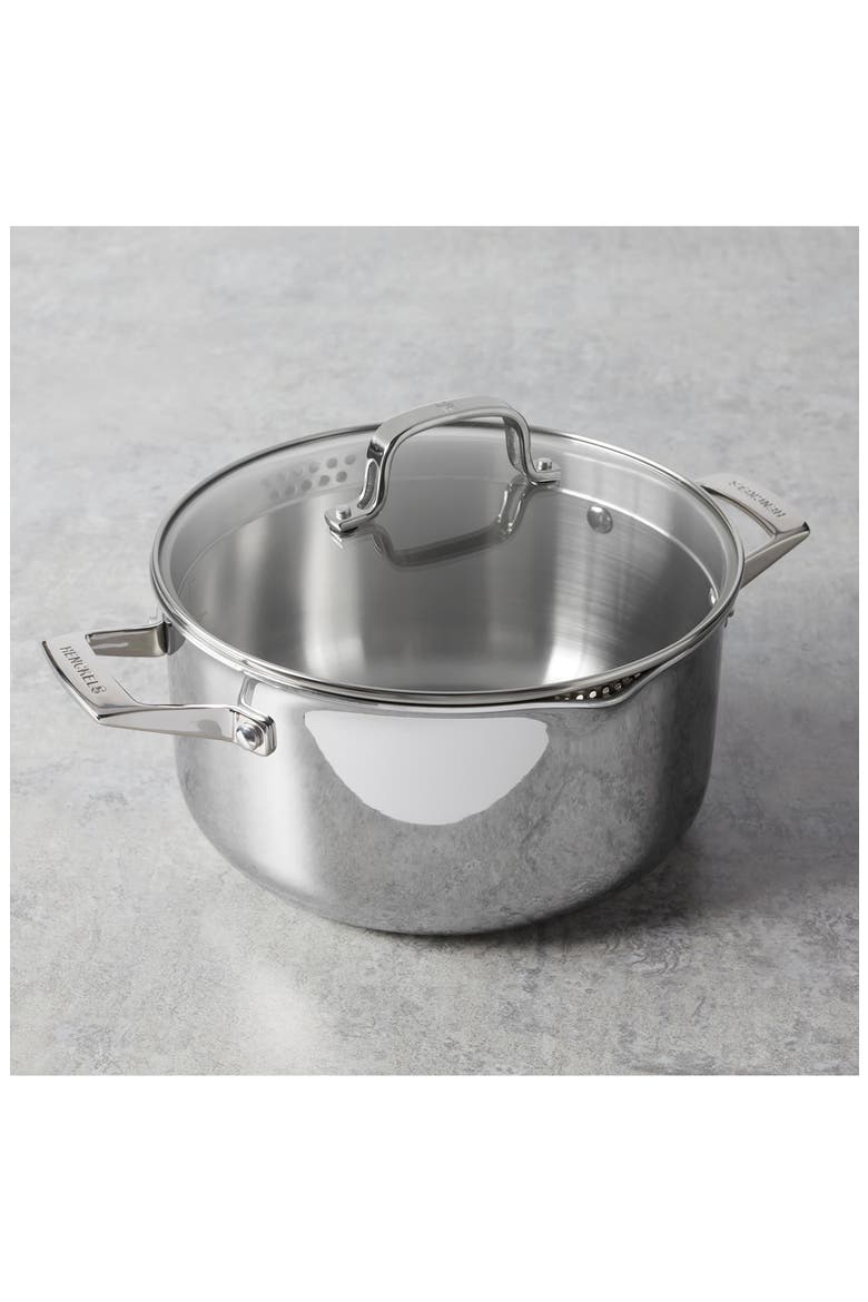 Clad H3 6-Quart Stainless Steel Pot with Lid, Alternate, color, SILVER