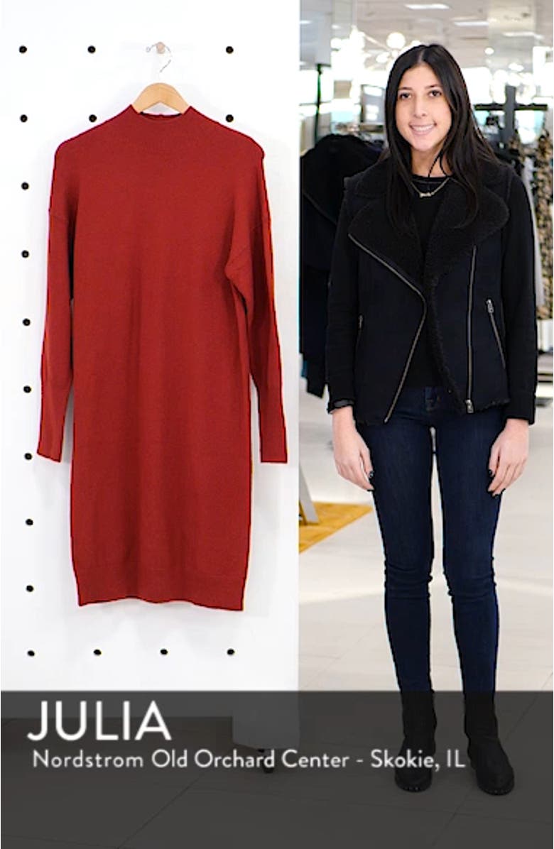 Mock Neck Sweater Dress, sales video thumbnail