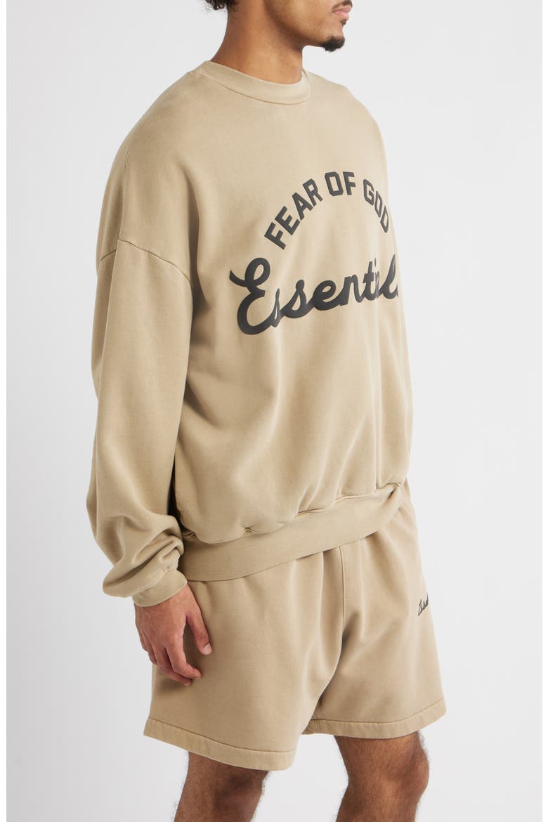 '90s Fit Training Logo Crewneck Sweatshirt, Alternate, color, FADED DUNE