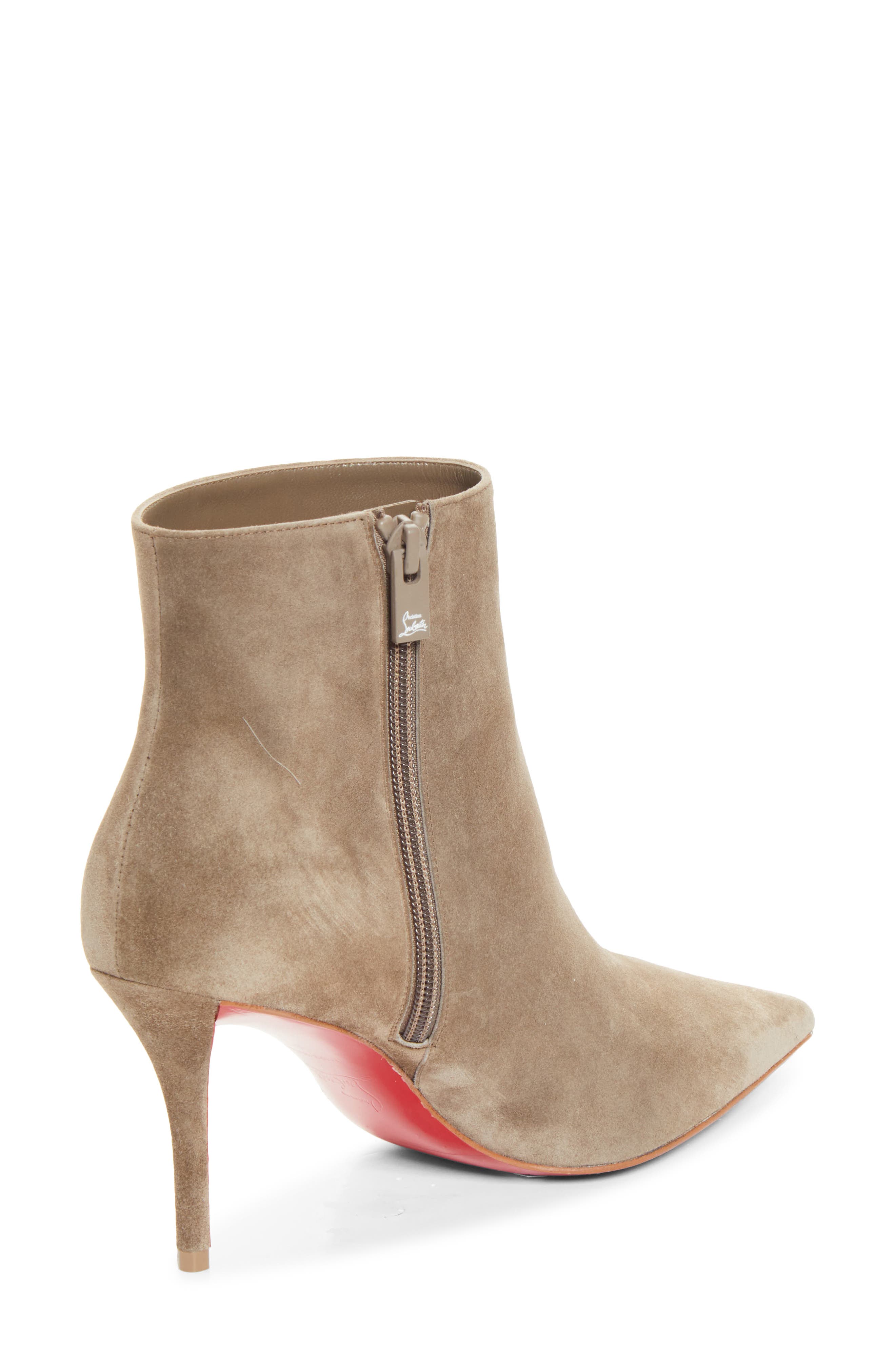 Christian Louboutin Miss Z Pointed Toe Bootie, Alternate, color, Silex