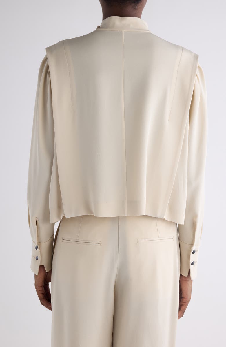 Isabel Marant Felissa Button Shoulder Mock Neck Top, Alternate, color, Ecru