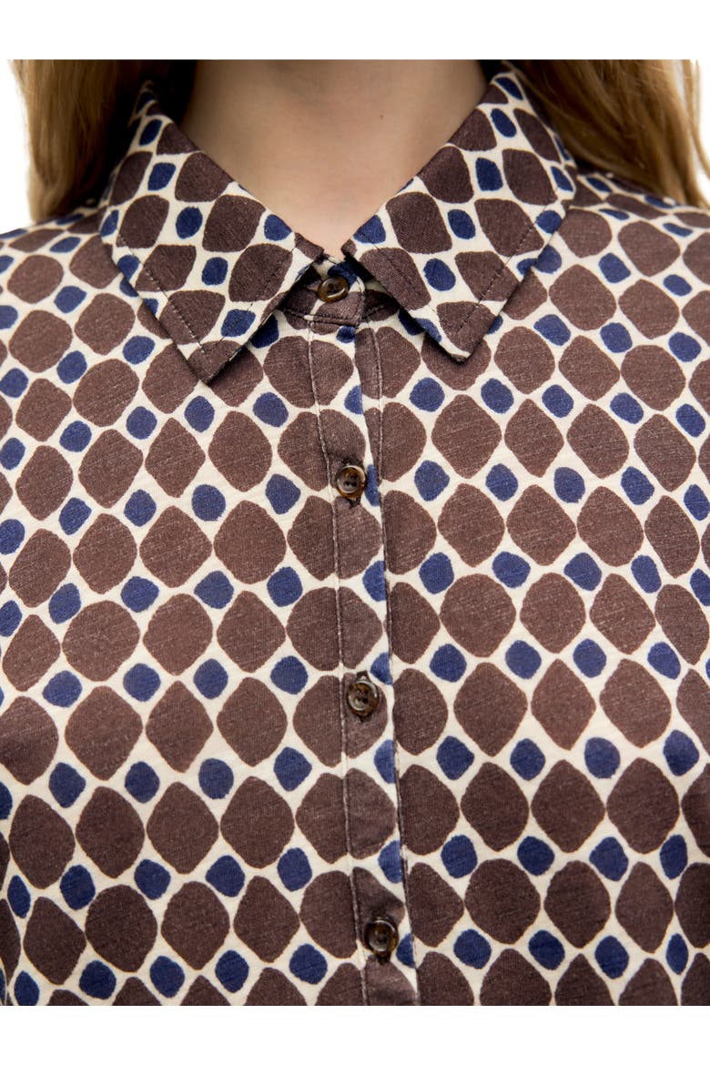 Babs Long Sleeve Shirt, Alternate, color, Brown