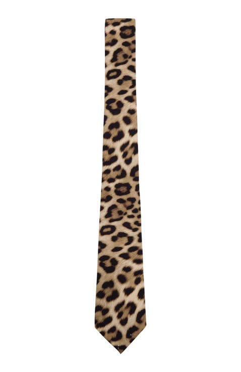 Leopard Womens Printed Tie