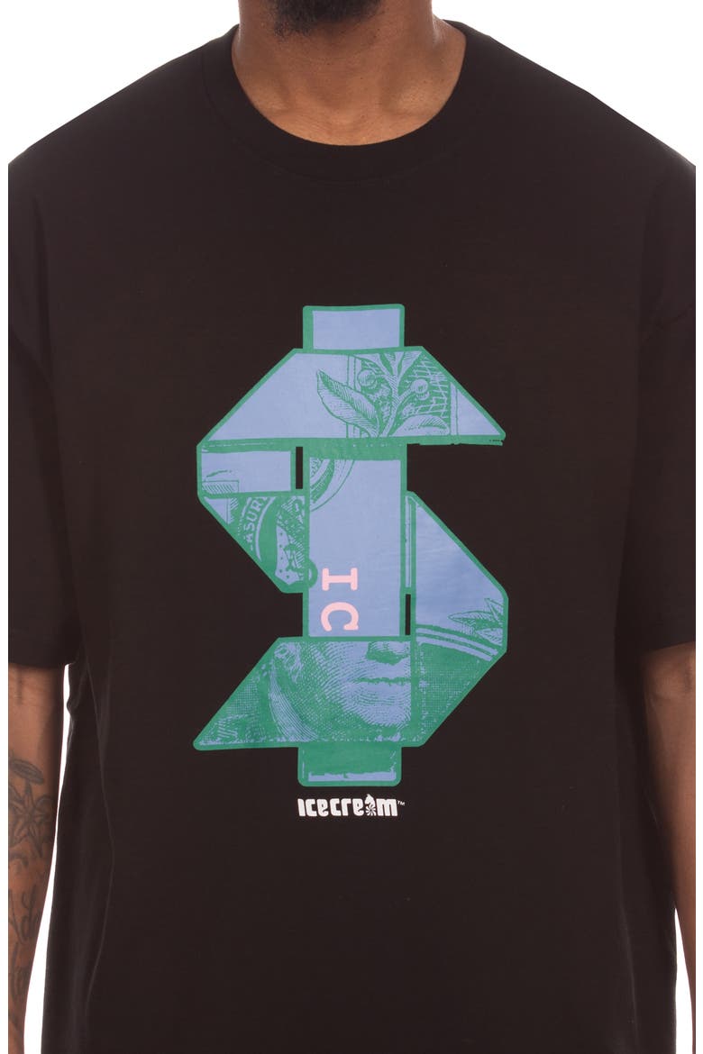 Origami Cotton Graphic T-Shirt, Alternate, color, BLACK