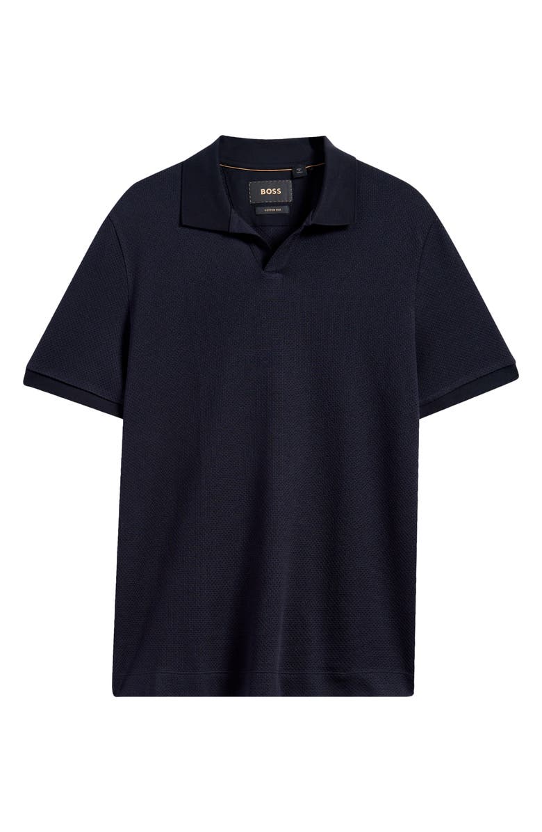 BOSS Parson Cotton & Silk Polo, Alternate, color, Dark Blue