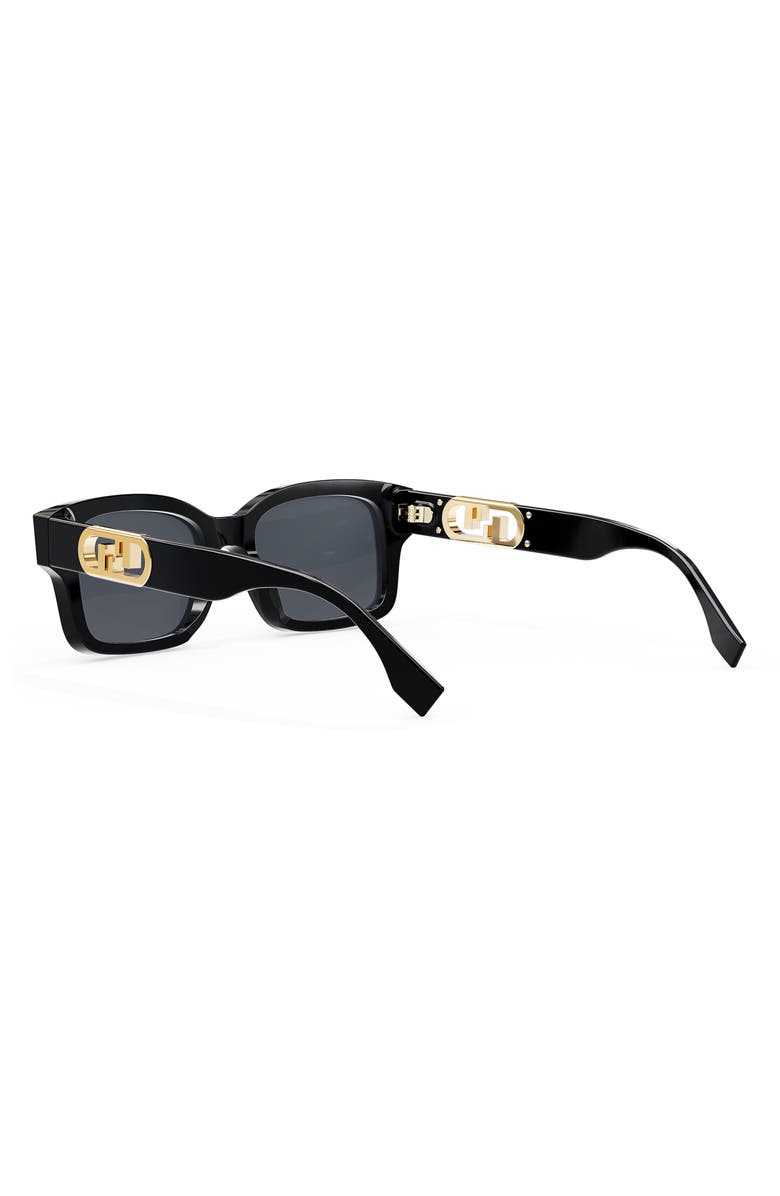 Fendi 'Fendi O'Lock 53mm Rectangular Sunglasses, Alternate, color, 