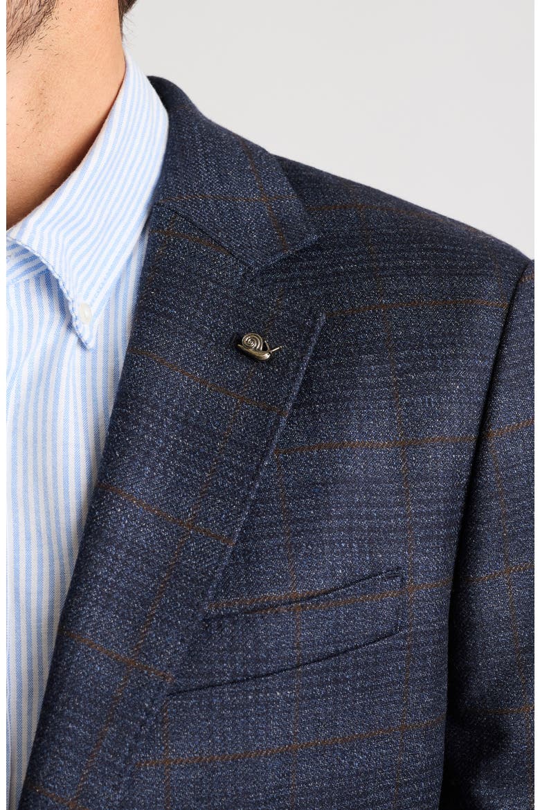 Italian Wool Sport Coat, Alternate, color, NAVY RUST PRINCE OF WALES