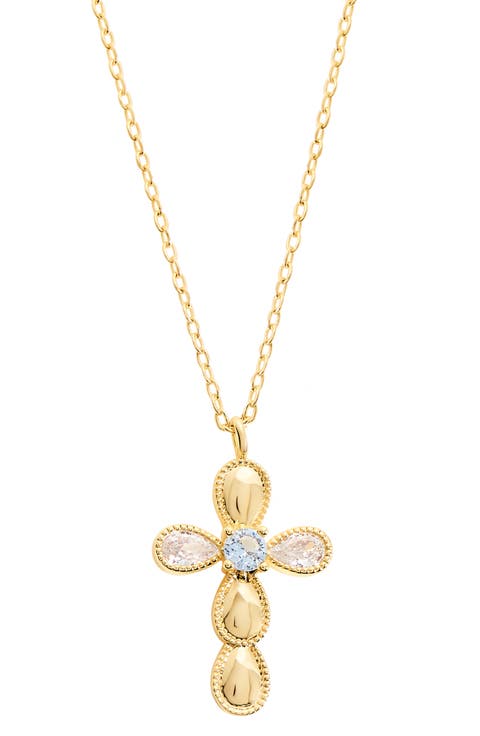 Cubic Zirconia Cross Pendant Necklace