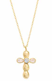 Cubic Zirconia Cross Pendant Necklace